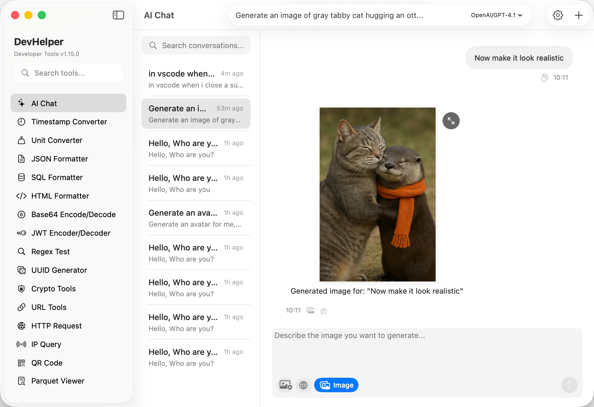 AI Chat Screenshot