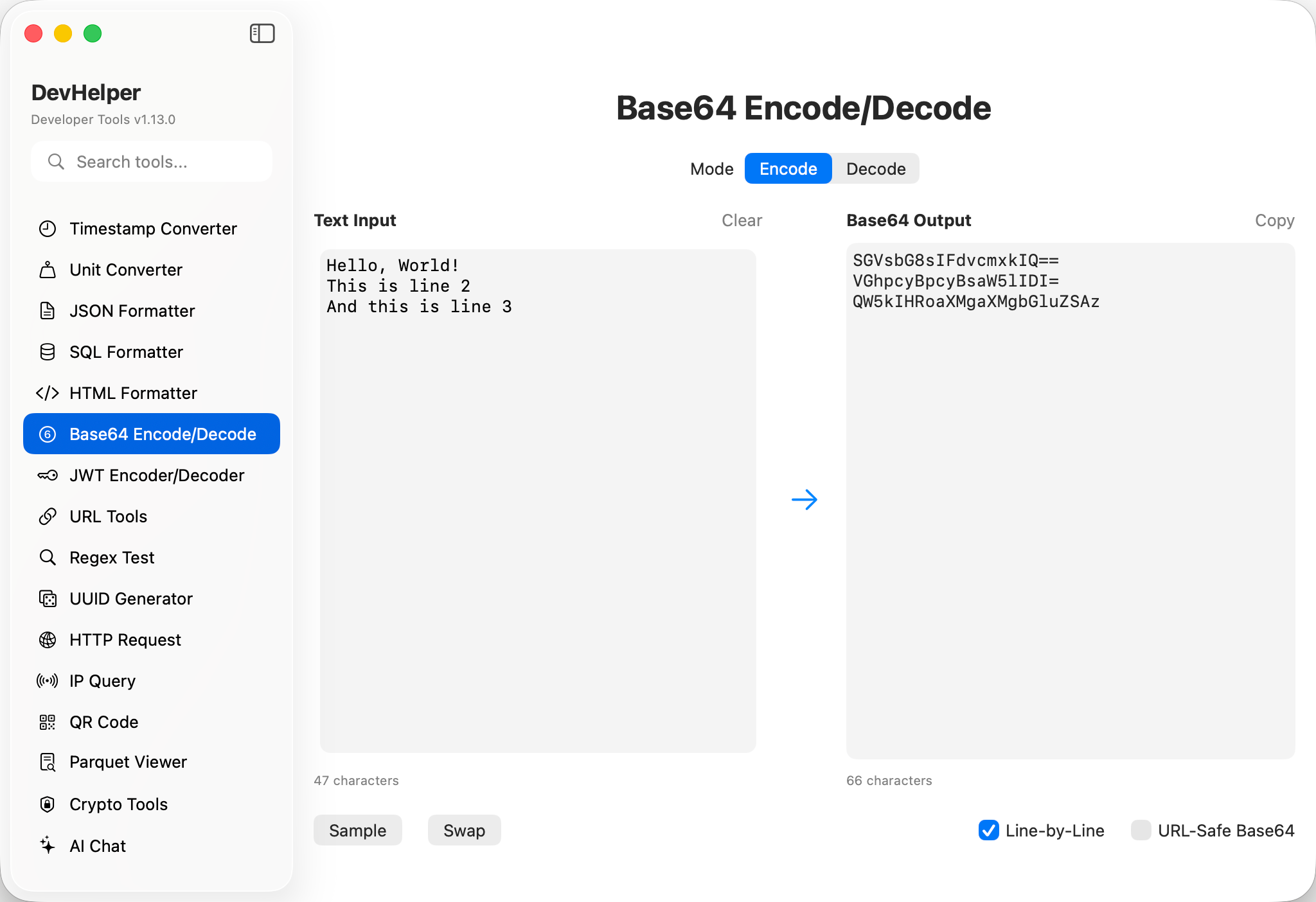Base64 Encode/Decode Screenshot