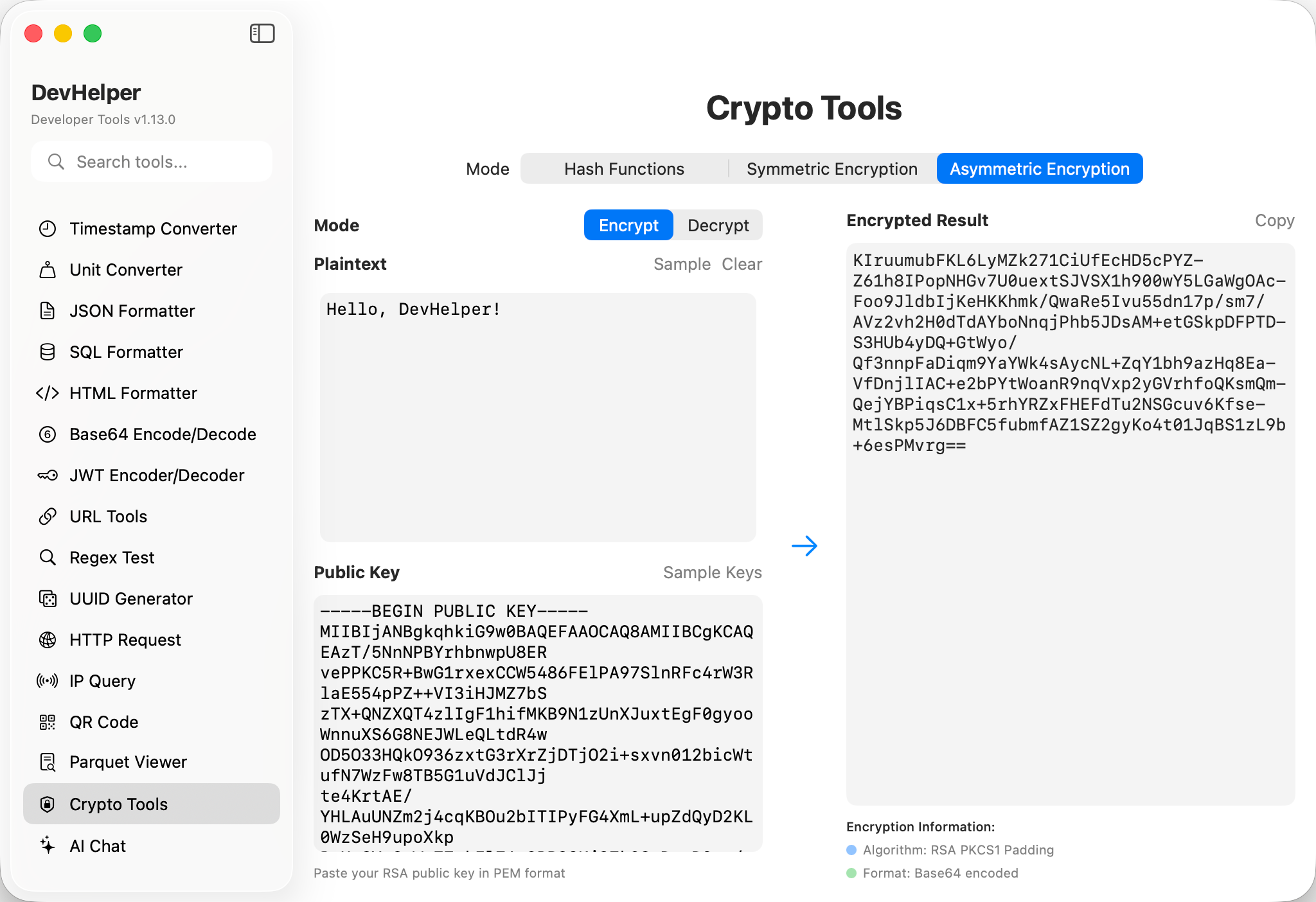 Crypto Tools Screenshot
