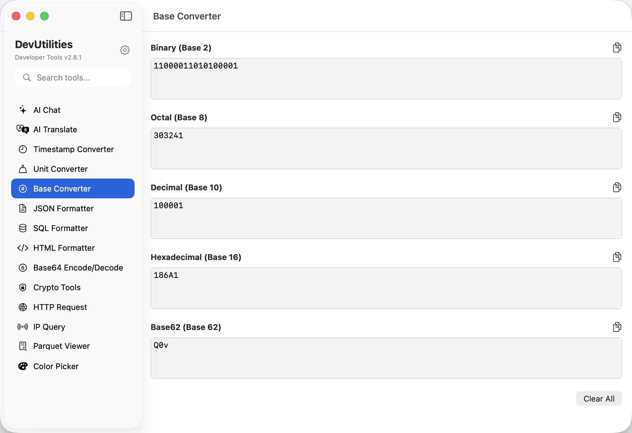 Base Converter Screenshot