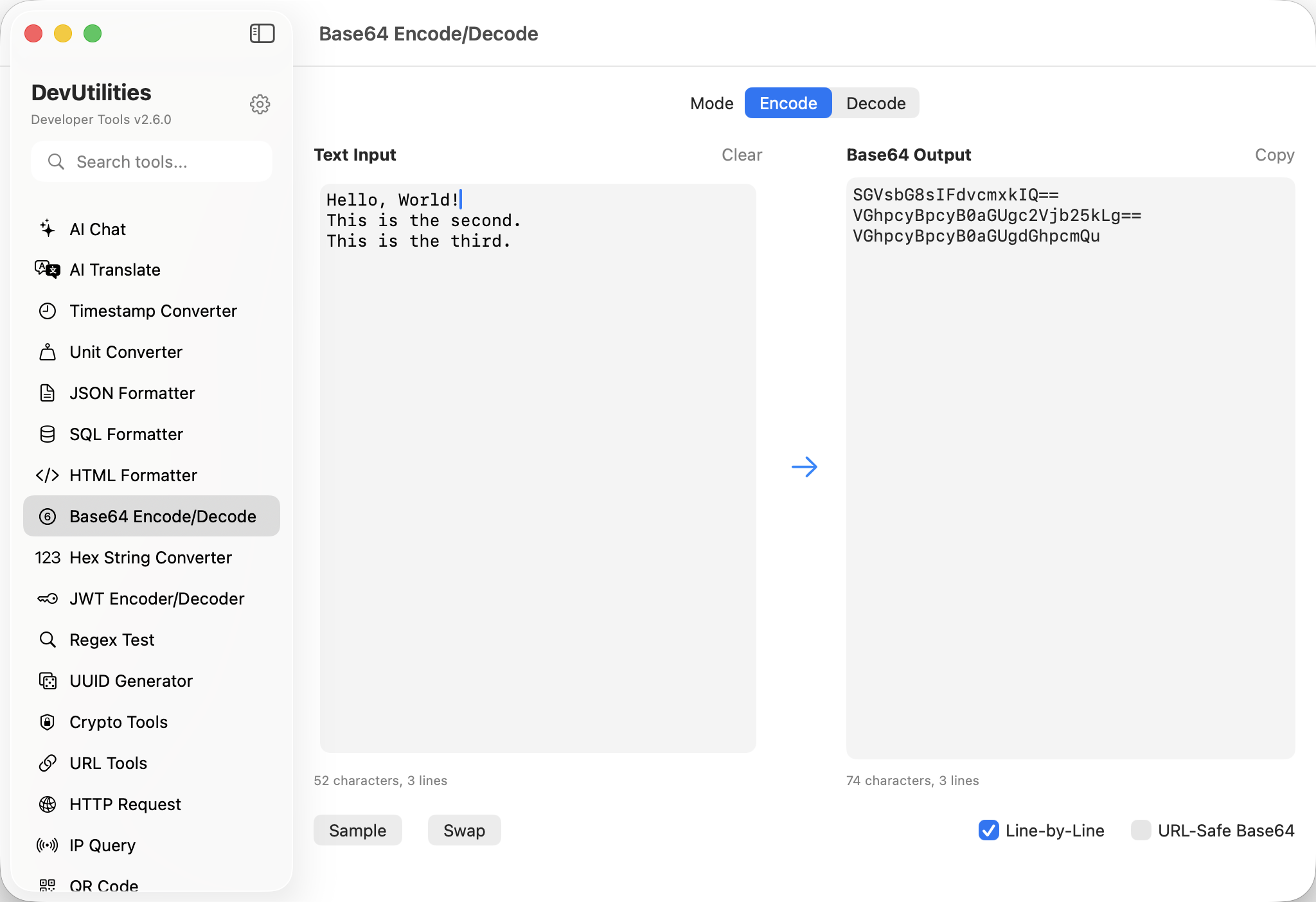 Base64 Encode/Decode Screenshot