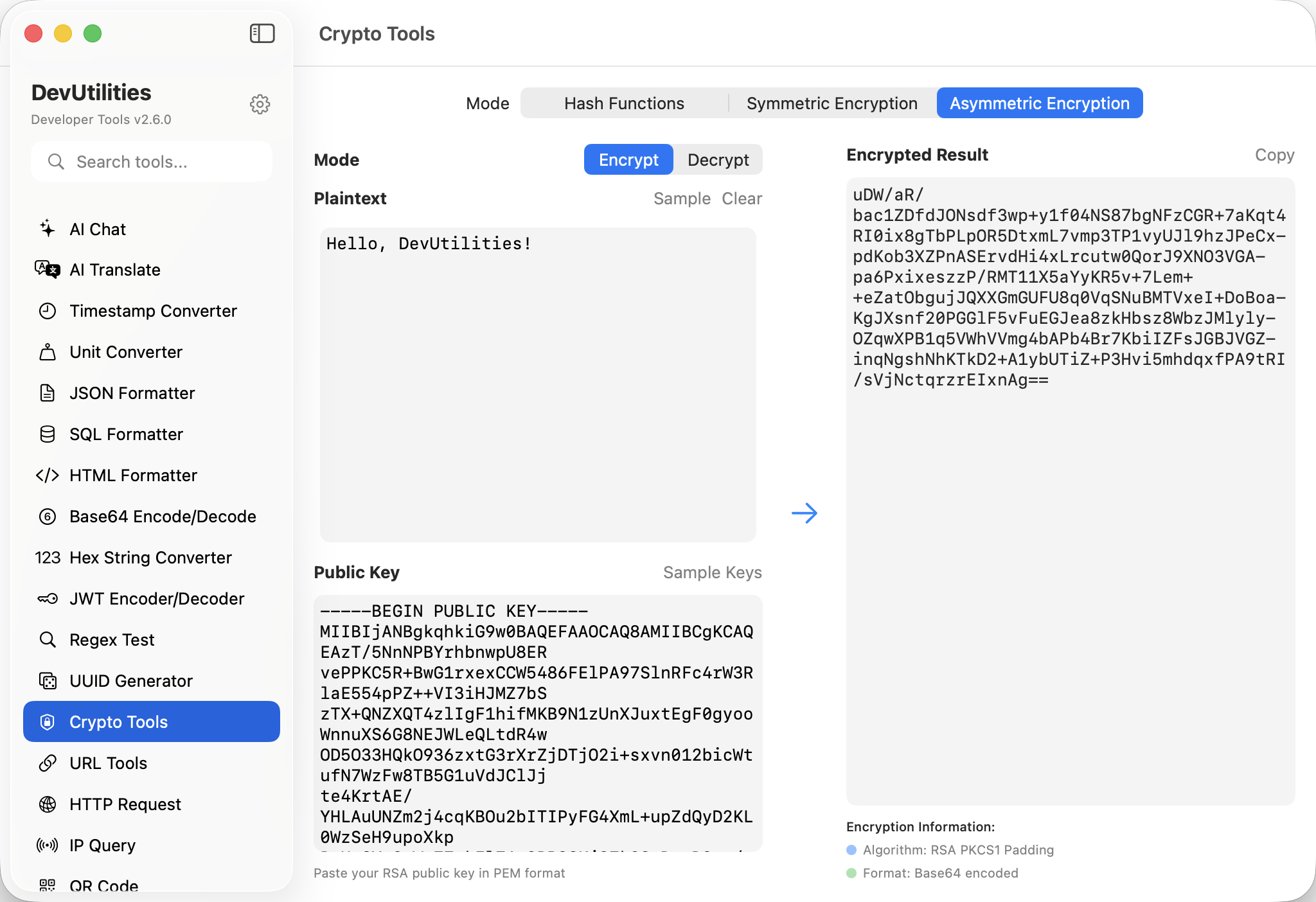 Crypto Tools Screenshot