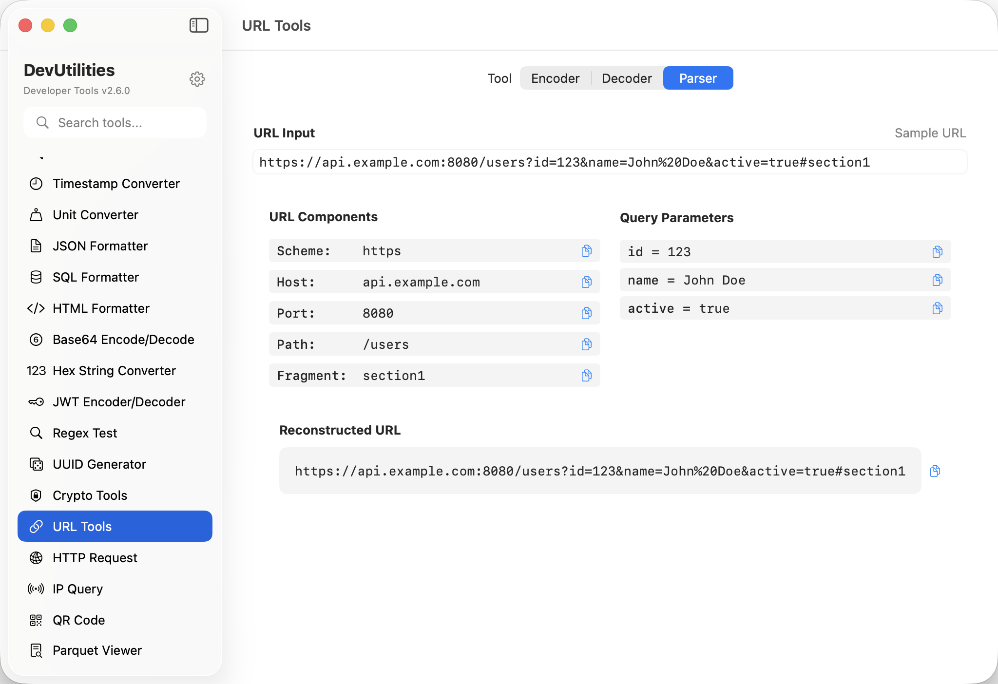 URL Tools Screenshot
